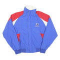 DUNBROOKE Mens Blue & Red Logo Zip Polyester Blend Jacket M Casual Retro