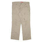 DICKIES Carpenter Mens Trousers Beige Regular Straight W36 L30