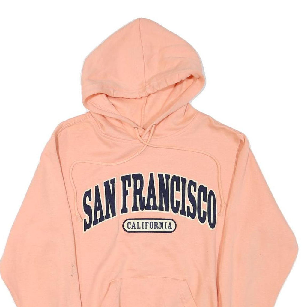 MV SPORT Womens Pink San Francisco California Pullover Hoodie S Cotton Blend