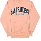MV SPORT Womens Pink San Francisco California Pullover Hoodie S Cotton Blend