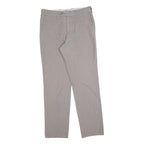 TOMMY HILFIGER Mens Regular Fit Beige Cotton Blend Trousers W30 L32 Casual Zip