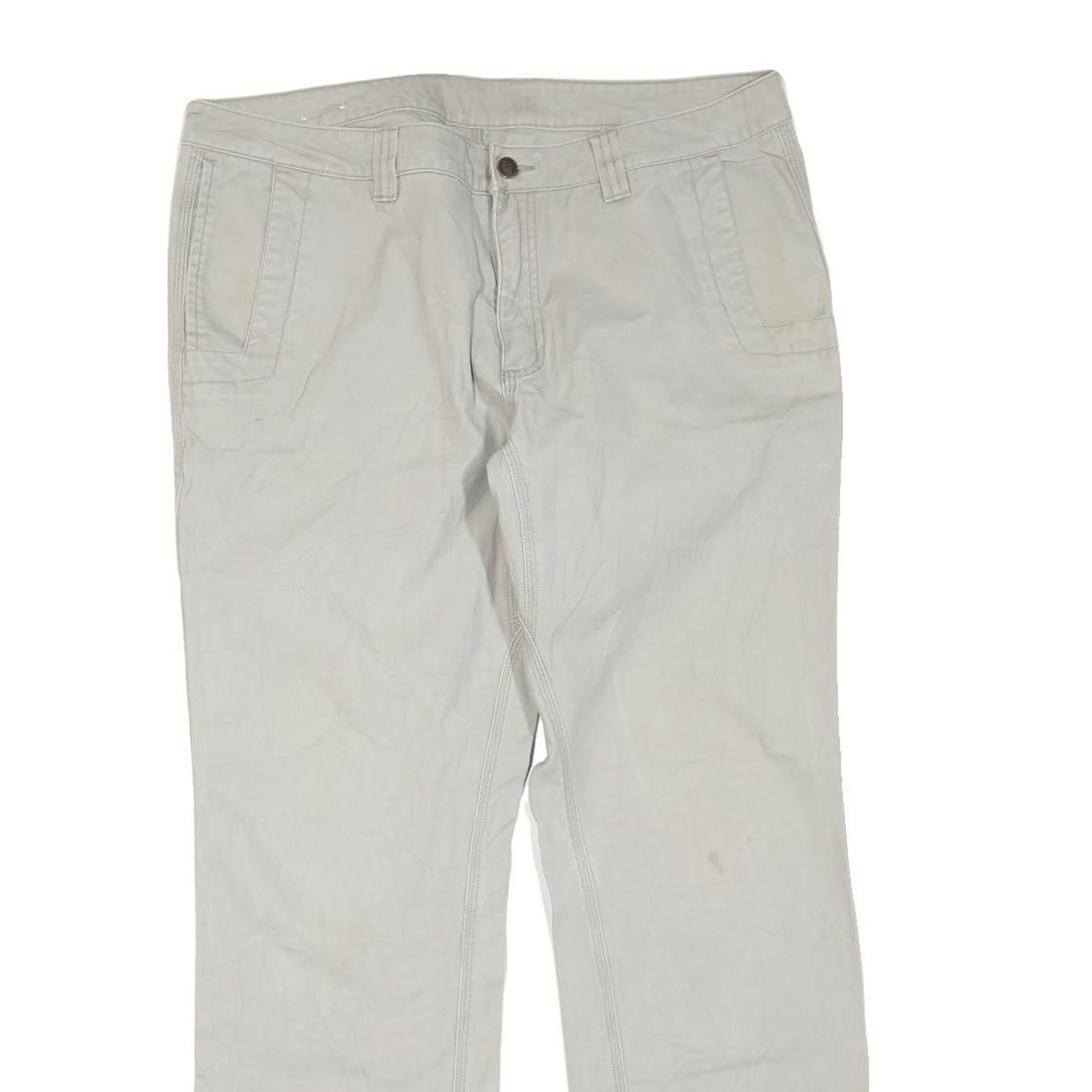 DICKIES Mens Grey Cotton Blend Twill Regular Straight Trousers W38 L31 Workwear