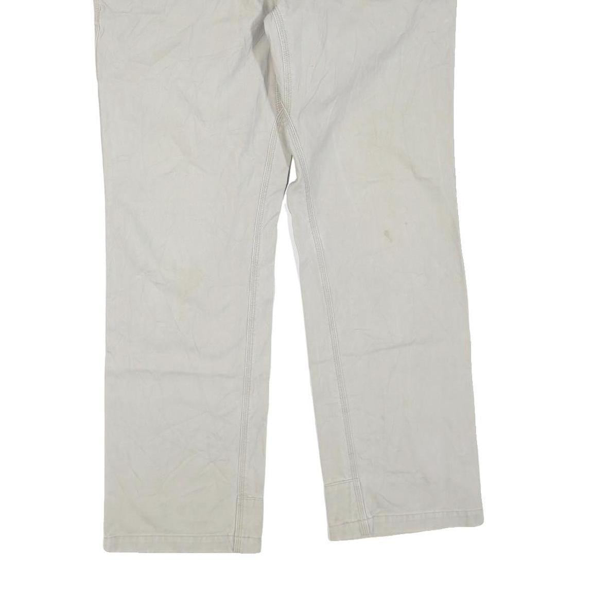 DICKIES Mens Grey Cotton Blend Twill Regular Straight Trousers W38 L31 Workwear