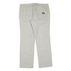 DICKIES Mens Grey Cotton Blend Twill Regular Straight Trousers W38 L31 Workwear