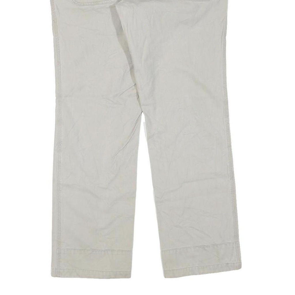 DICKIES Mens Grey Cotton Blend Twill Regular Straight Trousers W38 L31 Workwear