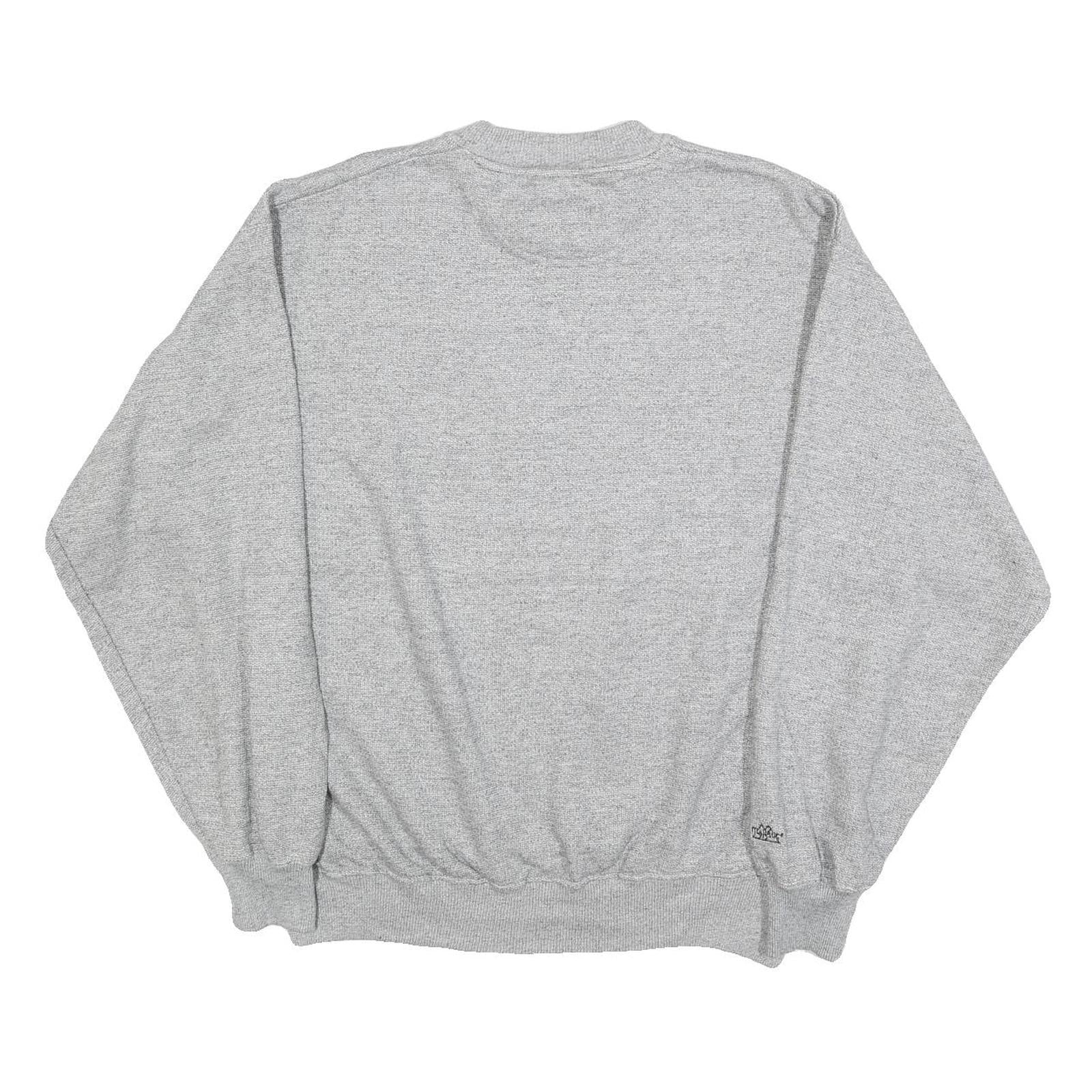 MAJESTIC Mens Grey Broncos Crew Neck XL Cotton Blend Pullover Sweatshirt