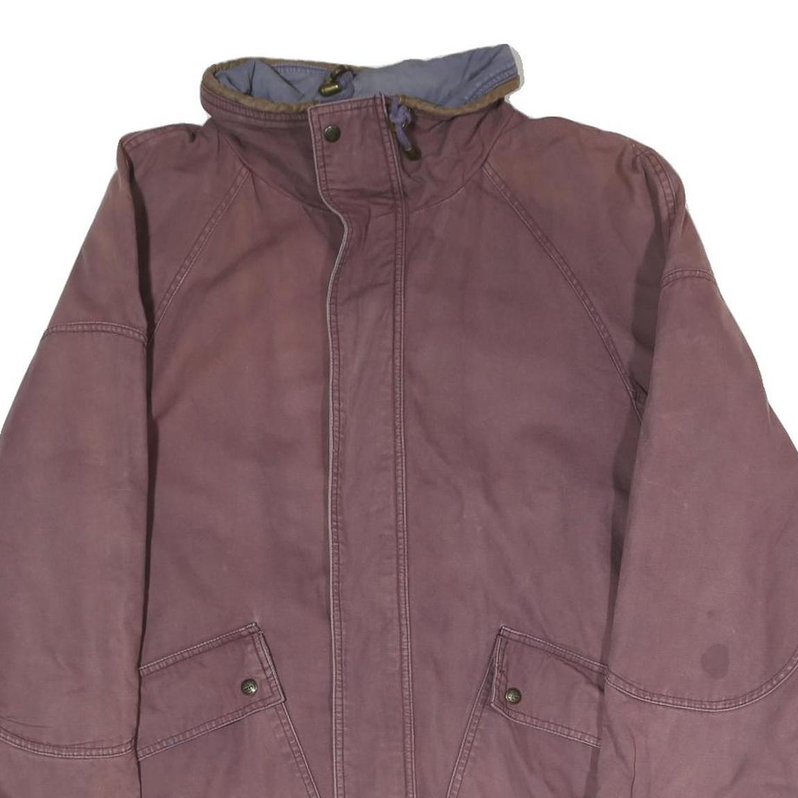 TIMBERLAND Mens Purple Outdoor Jacket M Polyester Blend Zip Casual