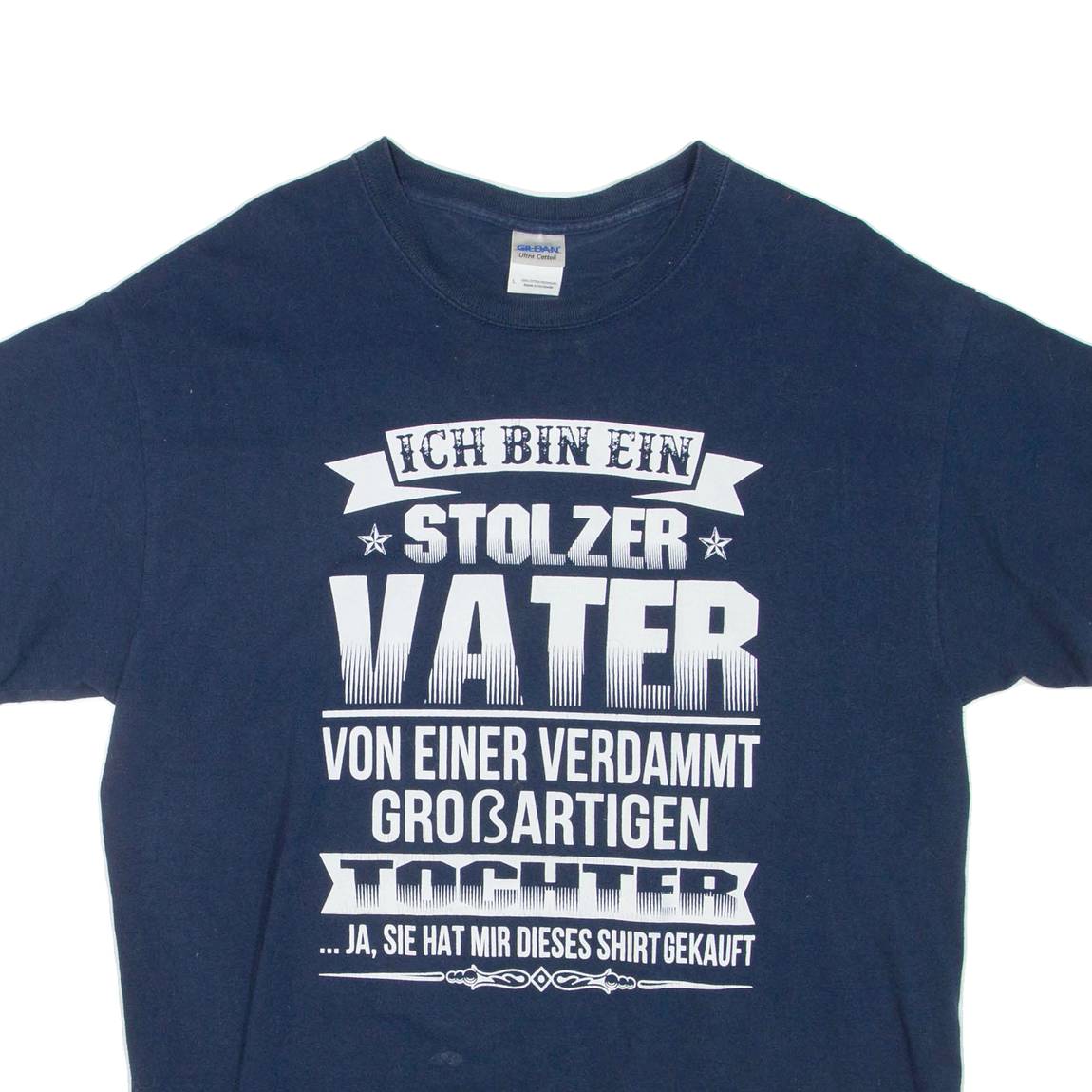 GILDAN Mens T-Shirt Blue L