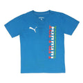 FERRARI Womens Blue Graphic T-Shirt S Short Sleeve V-Neck Racing Style