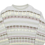 JOCKEY Mens Grey Patterned Cotton Blend Jumper Crew Neck Basic Knit L