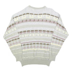 JOCKEY Mens Grey Patterned Cotton Blend Jumper Crew Neck Basic Knit L