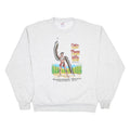 JERZEES Mens Grey Unto These Hills Crew Neck L Sweatshirt Cotton Blend Pullover