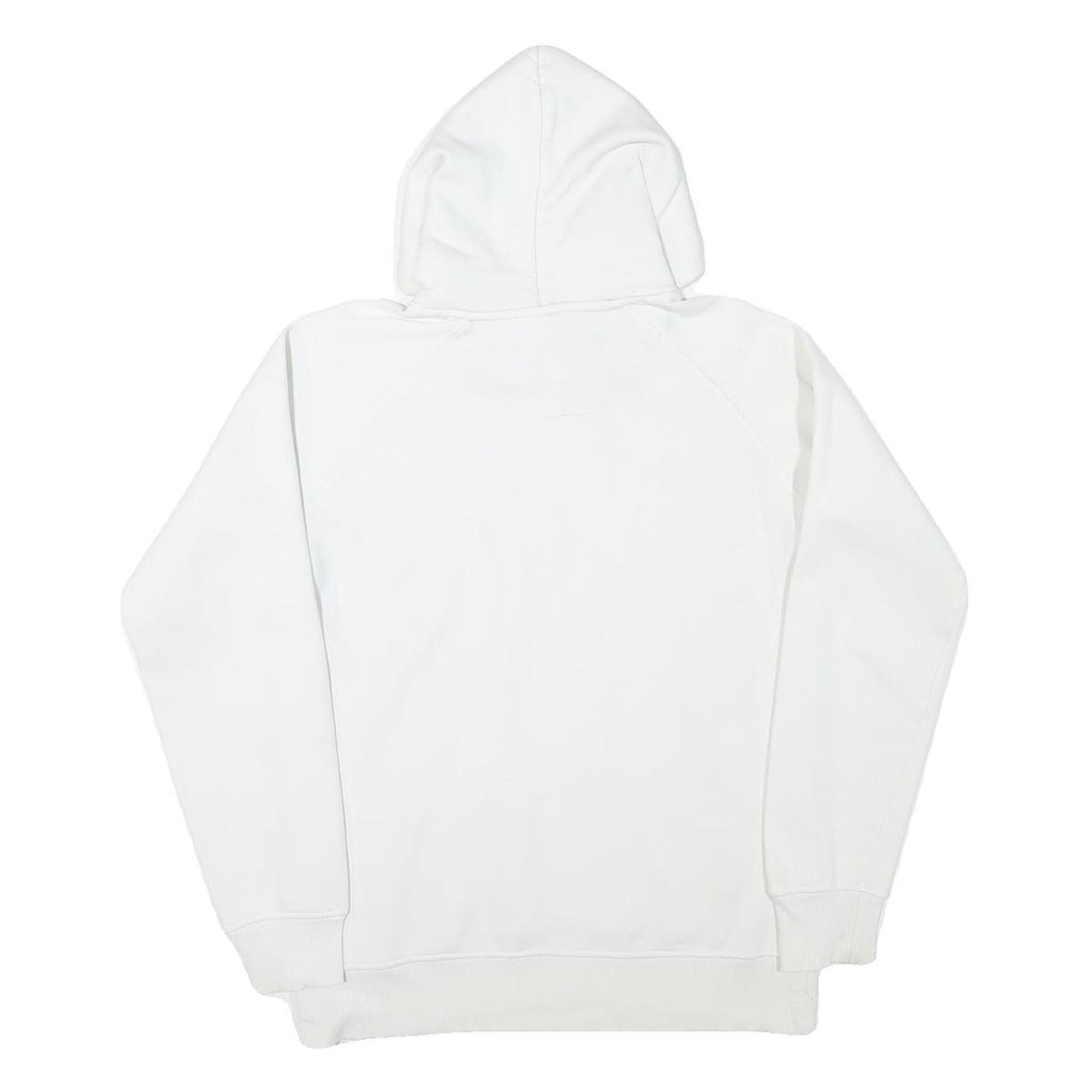 ELLESSE Mens White Hoodie S Cotton Blend Pullover Logo Hooded Sweatshirt