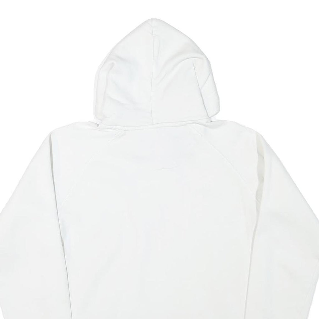ELLESSE Mens White Hoodie S Cotton Blend Pullover Logo Hooded Sweatshirt