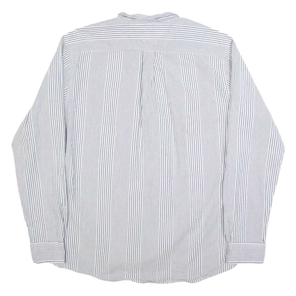 TOMMY HILFIGER Mens Shirt White Striped Long Sleeve XL