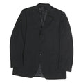 CANALI Mens Black Button Cotton Jacket M Classic Plain Tailored Button Closure