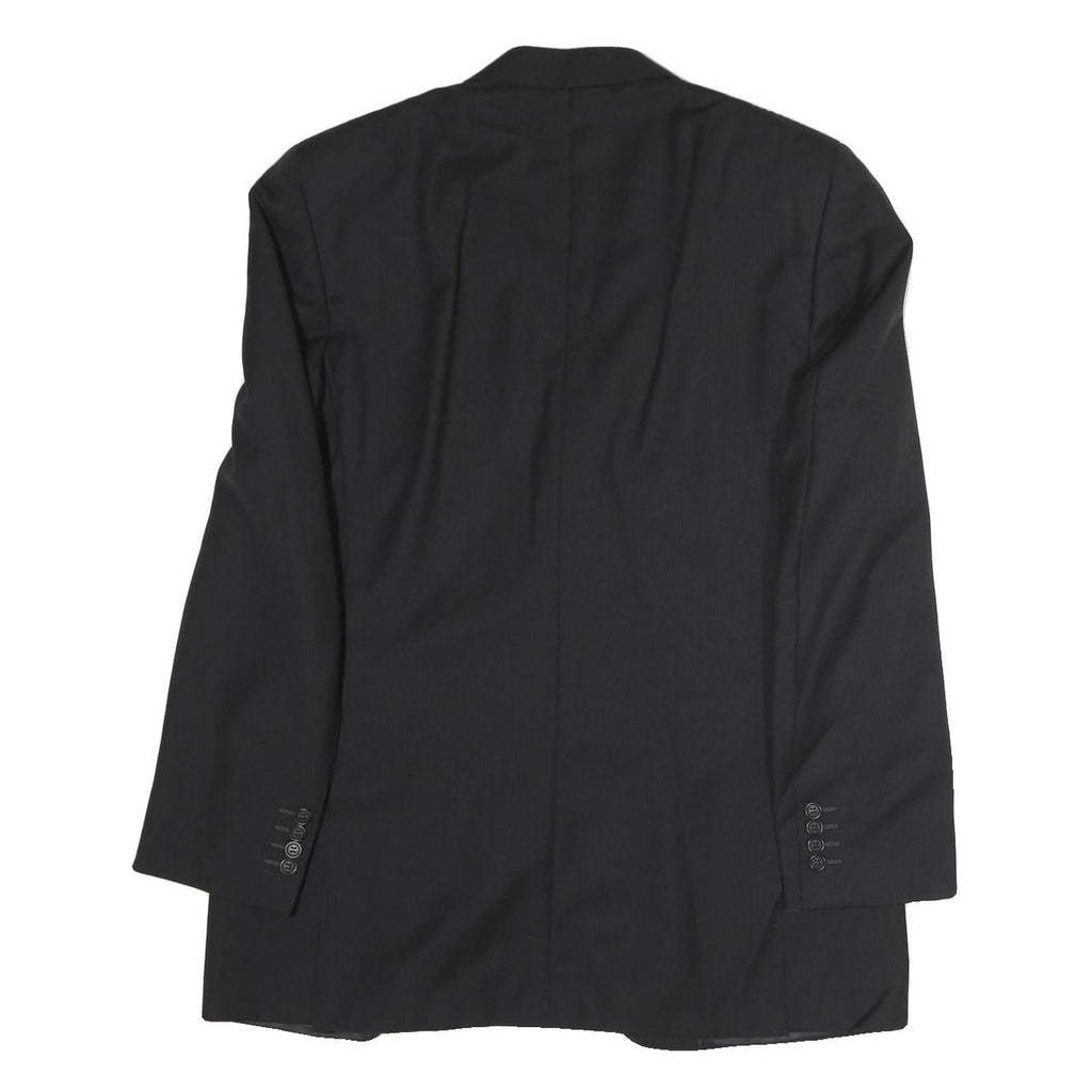 CANALI Mens Black Button Cotton Jacket M Classic Plain Tailored Button Closure