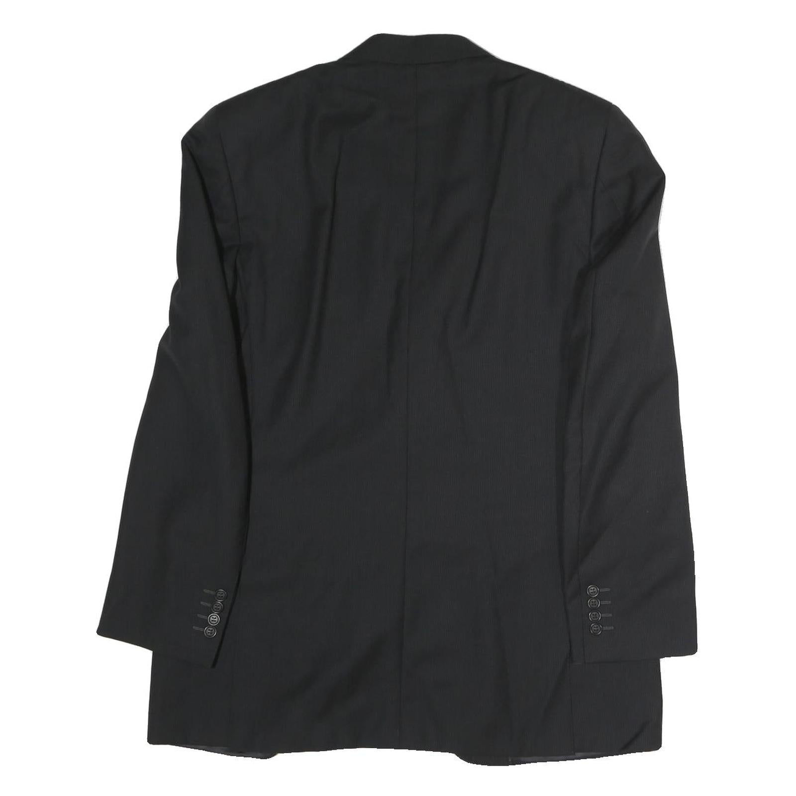 CANALI Mens Black Button Cotton Jacket M Classic Plain Tailored Button Closure