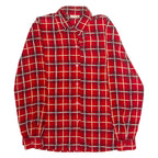 SOMMERMANN Womens Shirt Red Check Long Sleeve UK 14