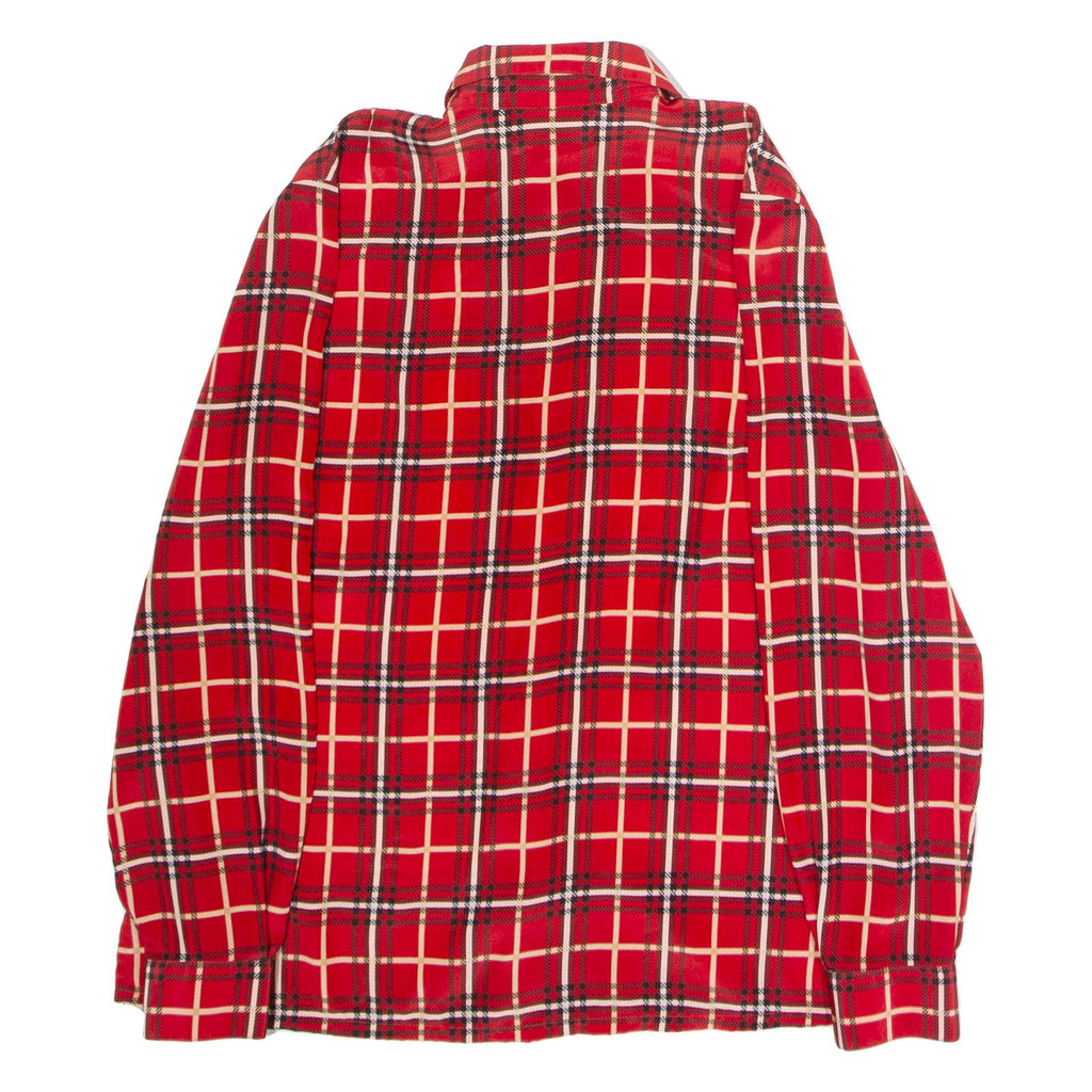 SOMMERMANN Womens Shirt Red Check Long Sleeve UK 14