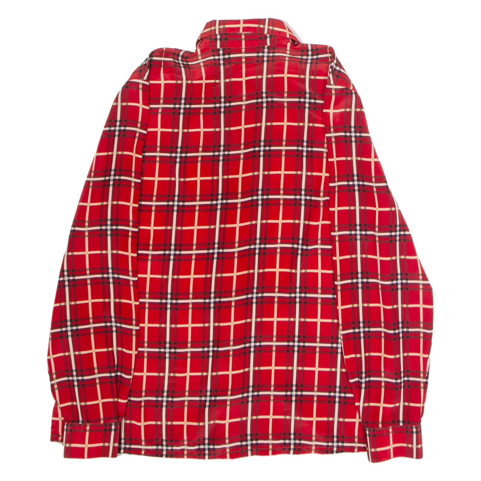 SOMMERMANN Womens Shirt Red Check Long Sleeve UK 14