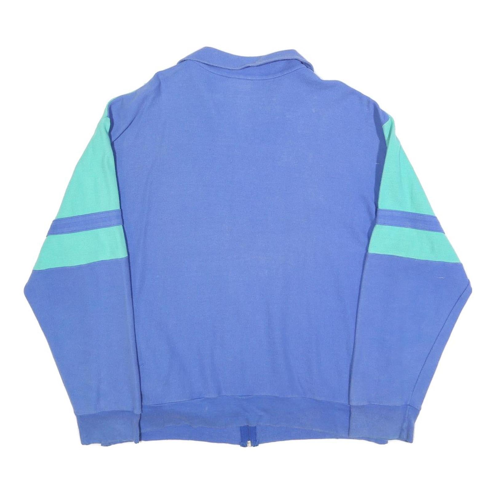 GONSO Mens Blue & Turquoise Zip Jacket XL Cotton Blend Colourblock Casual