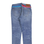 TRUE RELIGION Womens Slim Blue Denim Light Wash Jeans W30 L32 Distressed Patches
