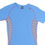 HELLY HANSEN Womens Blue & Black Stripe Graphic T-Shirt S Short Sleeve Crew Neck