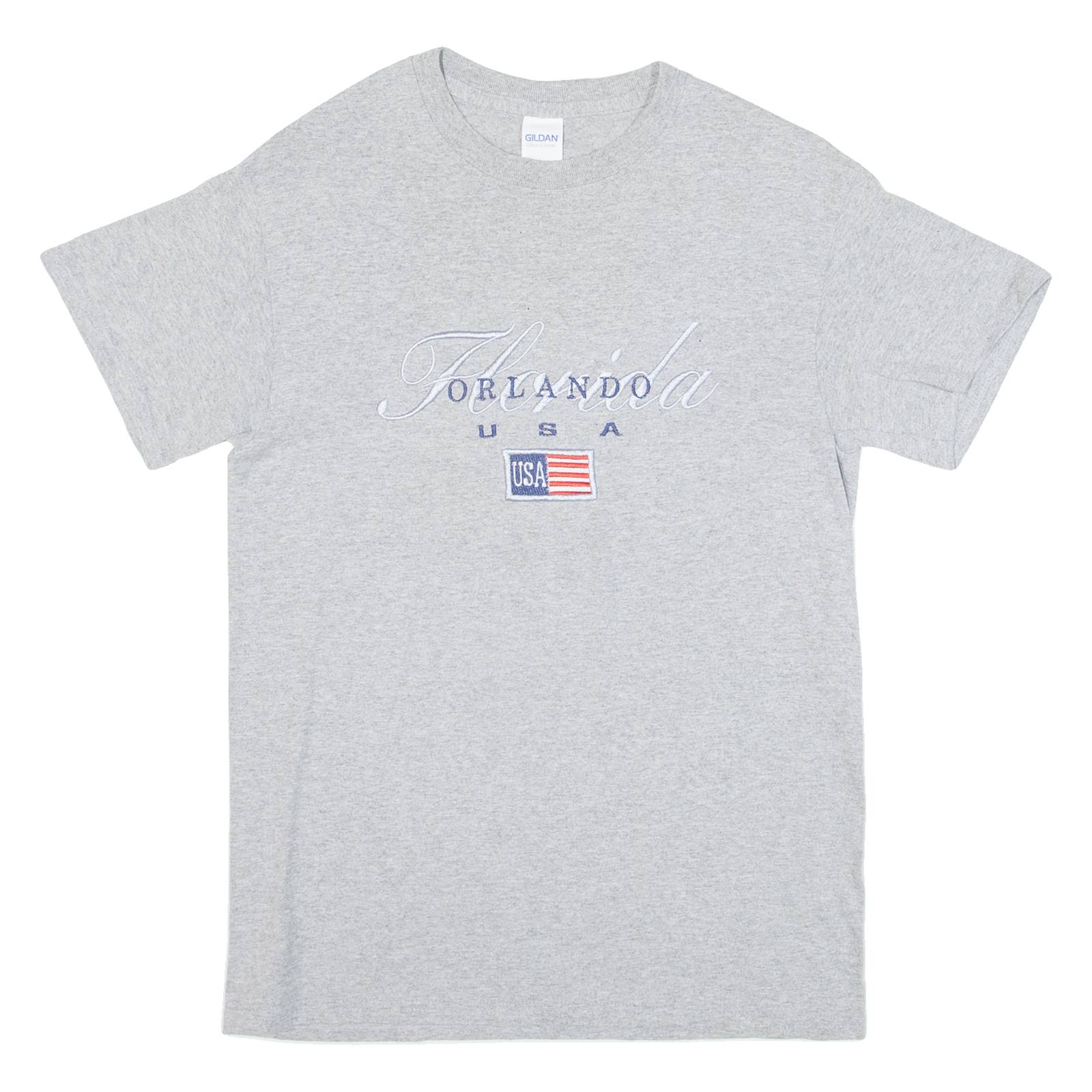 GILDAN Orlando Florida Womens T-Shirt Grey USA S