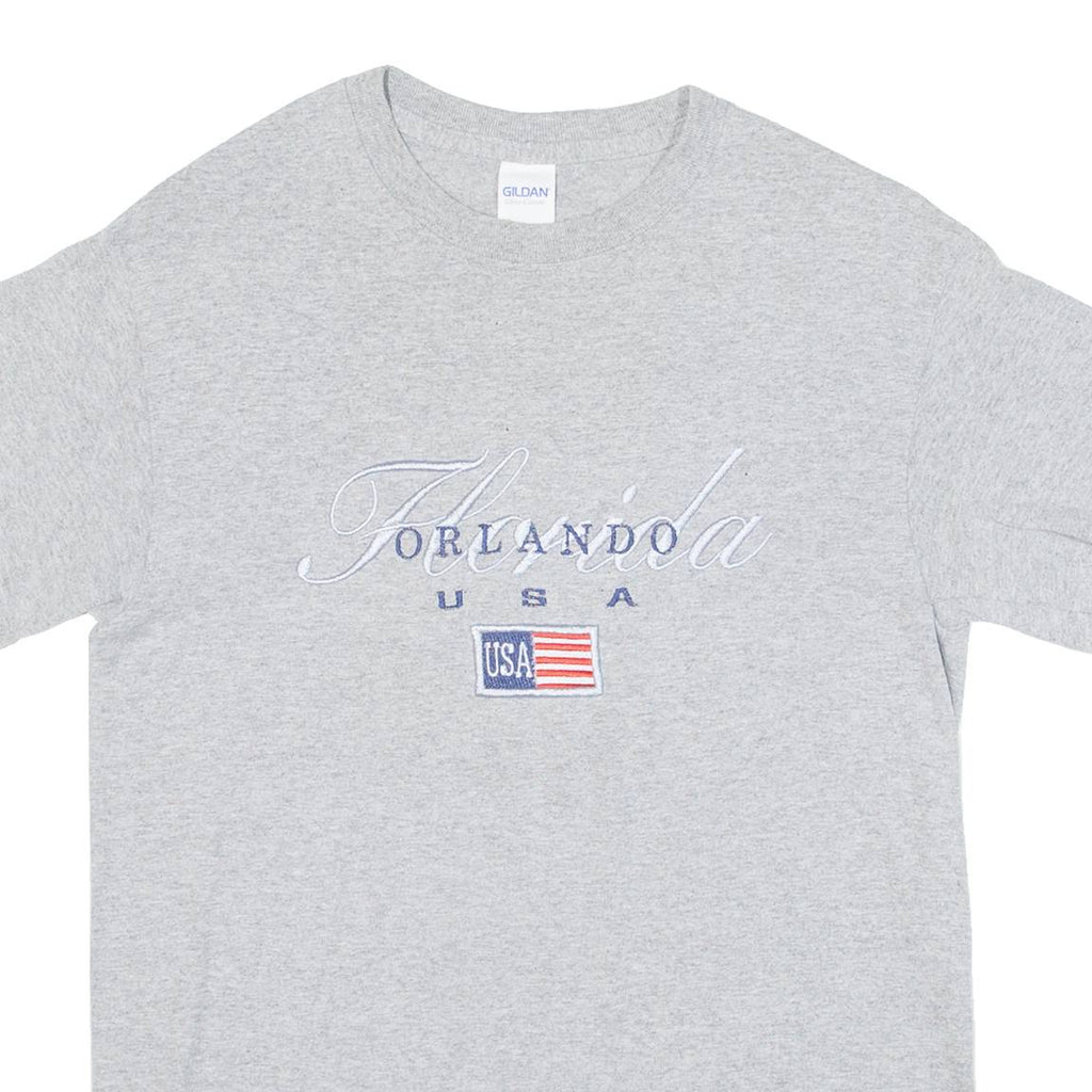 GILDAN Orlando Florida Womens T-Shirt Grey USA S