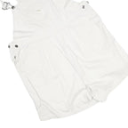 DUO Womens White Cotton Blend Dungarees Regular Fit Woven XL W40 L5 Summer