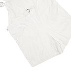 DUO Womens White Cotton Blend Dungarees Regular Fit Woven XL W40 L5 Summer