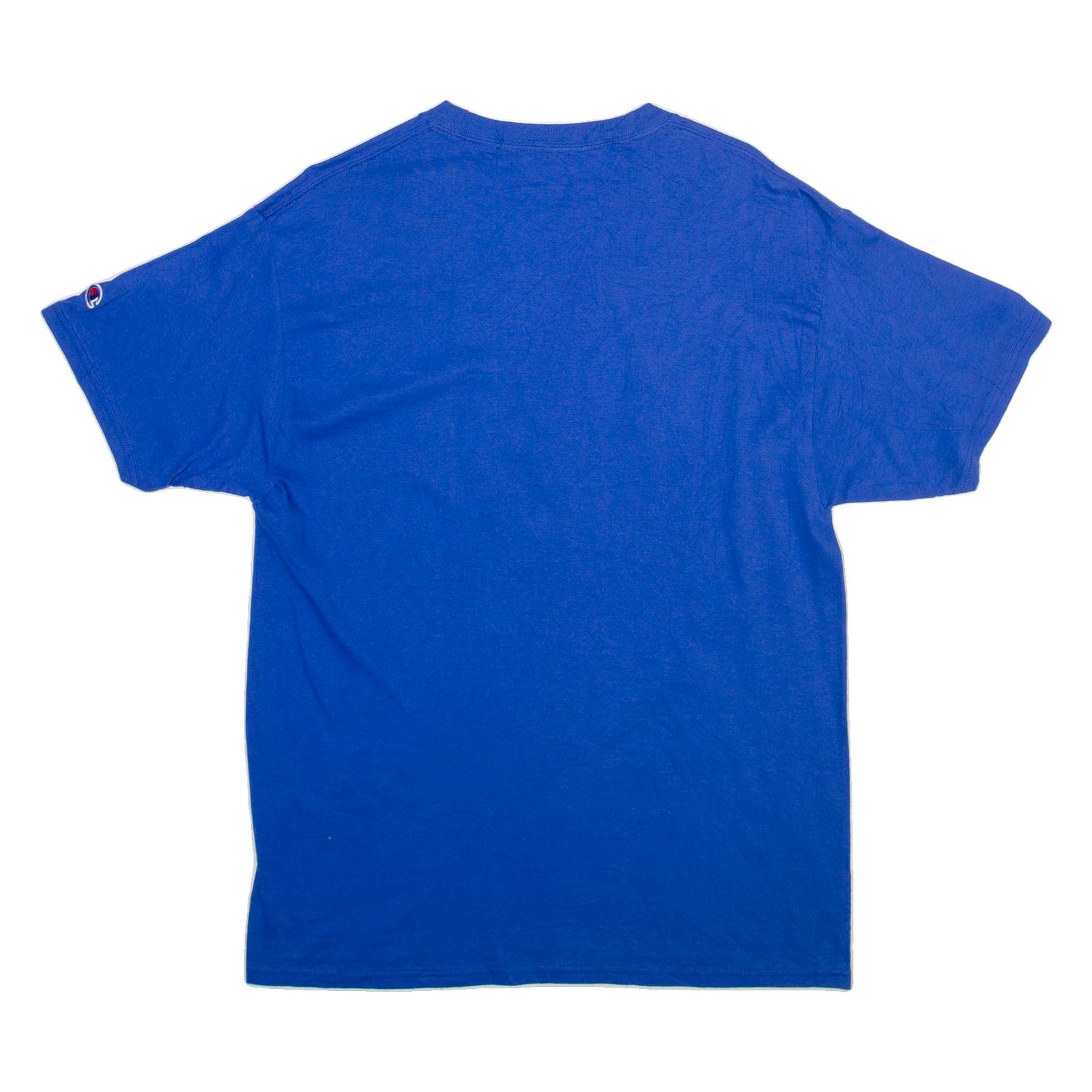CHAMPION Mens T-Shirt Blue L
