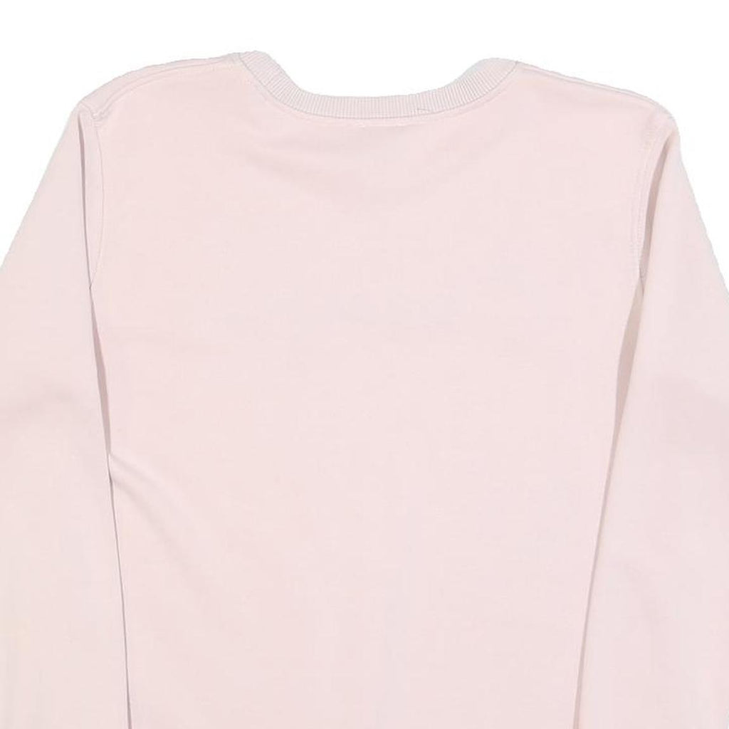 CHAMPION Womens Pink Crew Neck S Logo Embroidered Cotton Sweatshirt