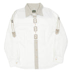 Womens Plain Shirt Beige Long Sleeve UK 18