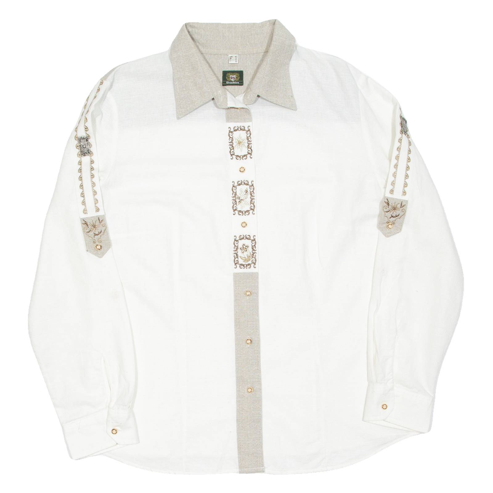 Womens Plain Shirt Beige Long Sleeve UK 18