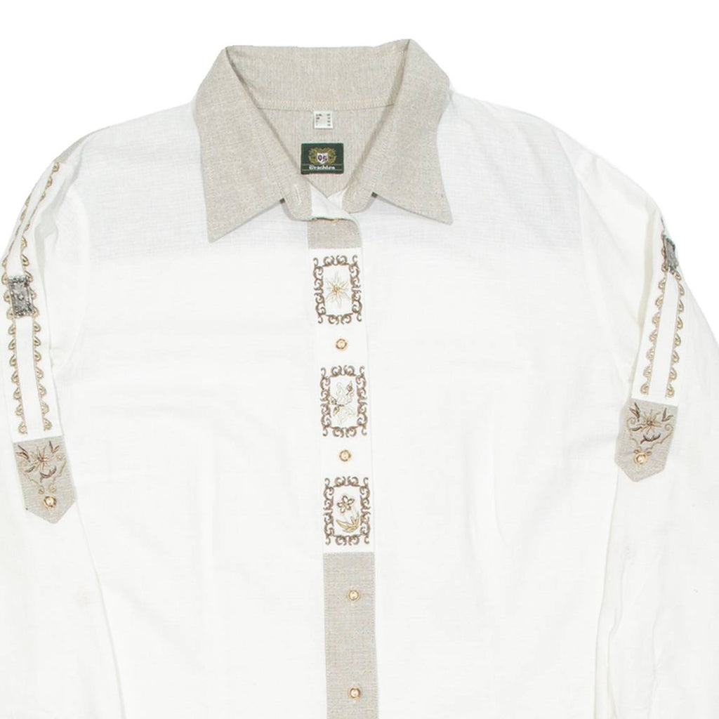 Womens Plain Shirt Beige Long Sleeve UK 18