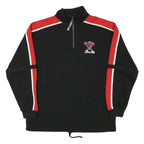 IXS Mens Black & Red Zip Neck M Sweatshirt Sports Logo Pullover Polyester Blend