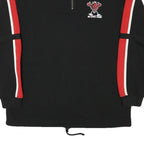 IXS Mens Black & Red Zip Neck M Sweatshirt Sports Logo Pullover Polyester Blend