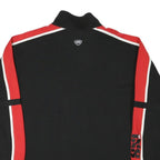 IXS Mens Black & Red Zip Neck M Sweatshirt Sports Logo Pullover Polyester Blend