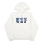 CHAMPION Mens White USF Cougars Pullover Hoodie M Cotton Blend Casual