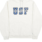 CHAMPION Mens White USF Cougars Pullover Hoodie M Cotton Blend Casual