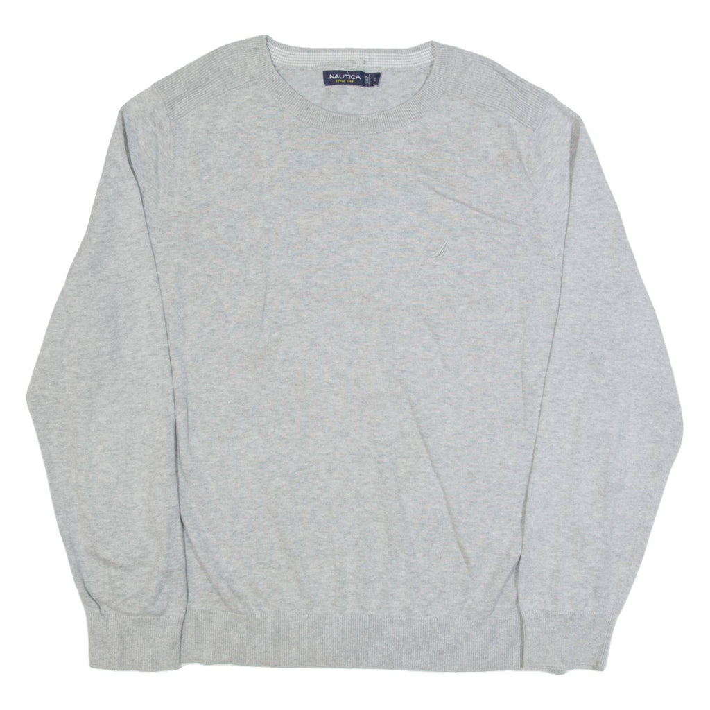 NAUTICA Mens Jumper Grey Tight Knit L