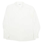 CIFU Womens Blouse Cream Collared Long Sleeve M