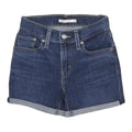 LEVI'S Womens Denim Blue Casual Shorts XS W24 Rolled Hem Classic Fit