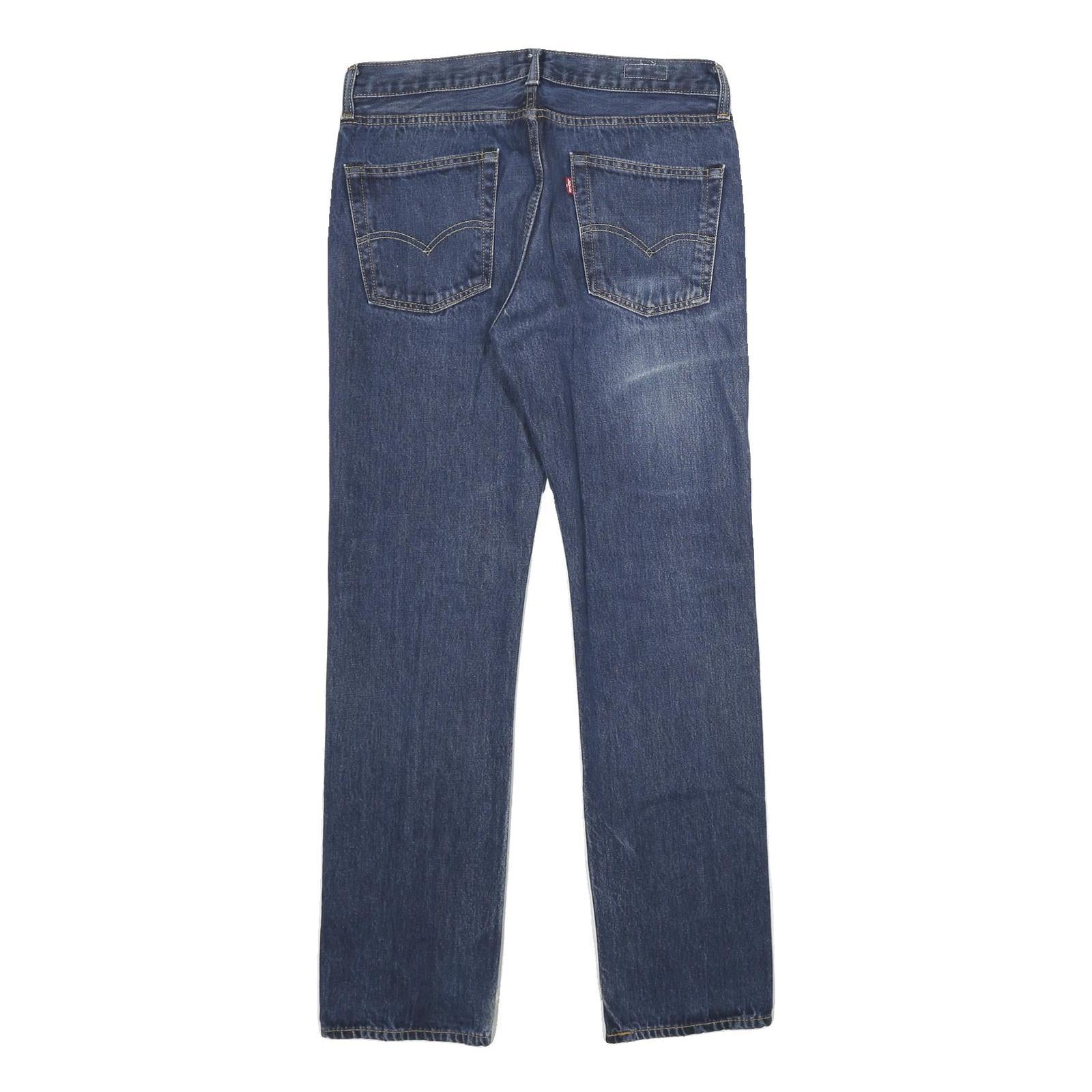 LEVI'S Mens Regular Fit Blue Denim Jeans W30 L32 Classic Cotton Zip Pocket