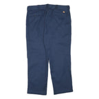 DICKIES Mens Cotton Blend Navy Regular Fit Straight Trousers W38 L29 Workwear