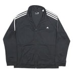 ADIDAS Womens Black Track Jacket XL Polyester Zip-Up Sportswear Activewear