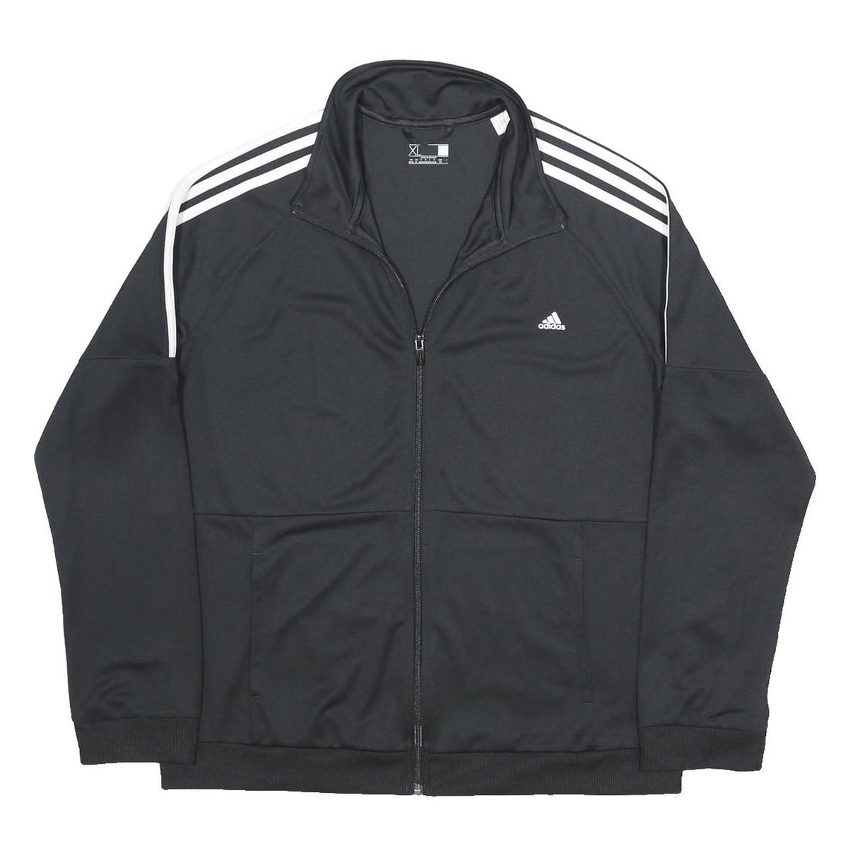 ADIDAS Womens Black Track Jacket XL Polyester Zip-Up Sportswear Activewear
