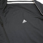 ADIDAS Womens Black Track Jacket XL Polyester Zip-Up Sportswear Activewear